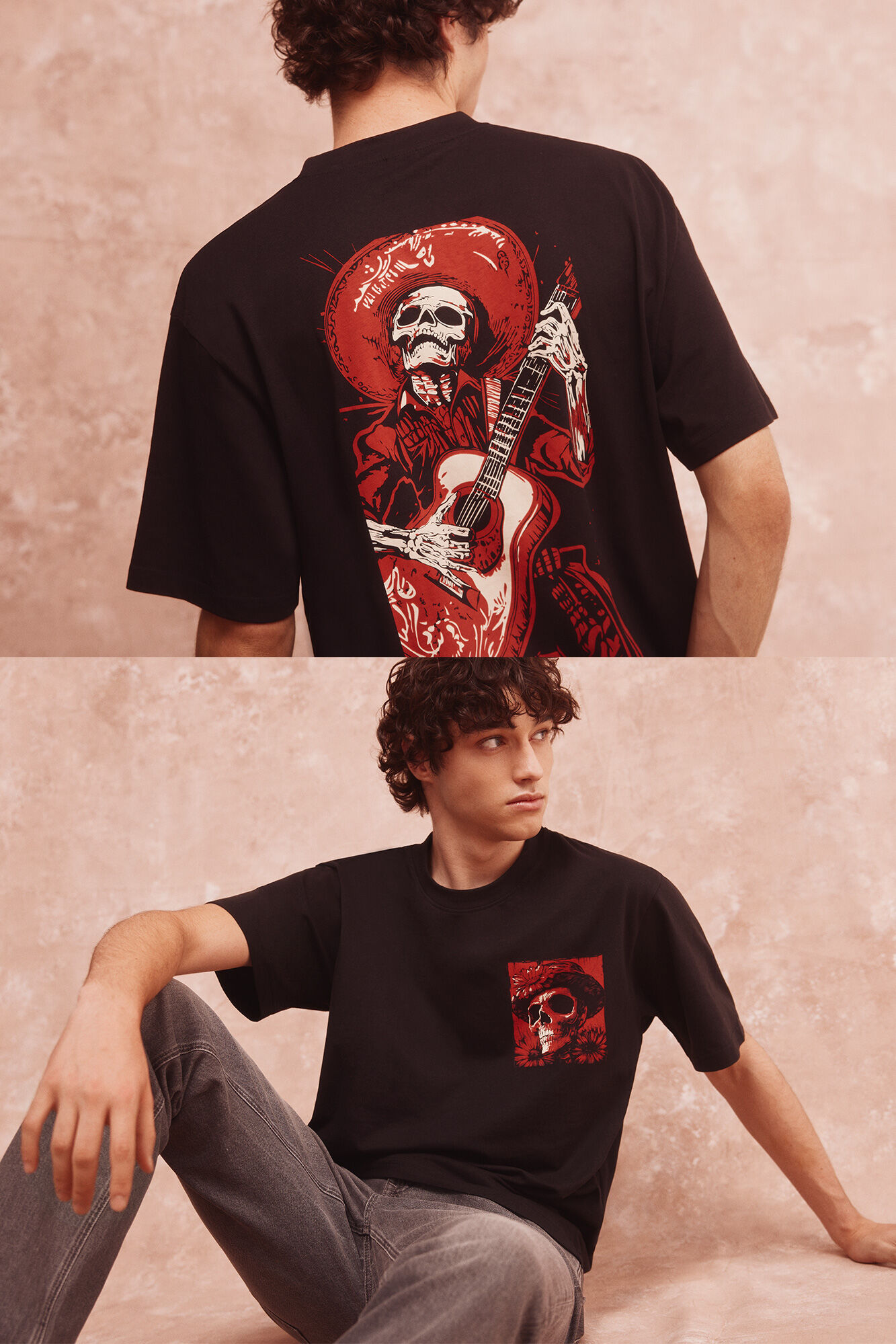 Springfield Camiseta Skull Mex Guitar