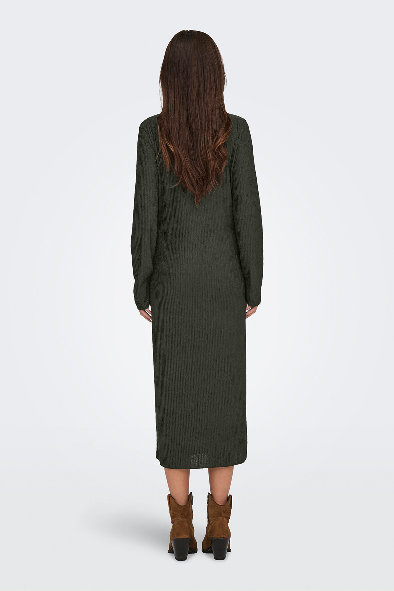 JDY Vestido midi manga larga