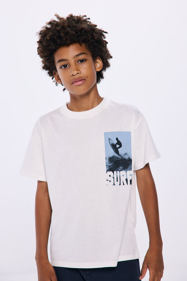 Springfield Boy's surf t-shirt boja slonovače