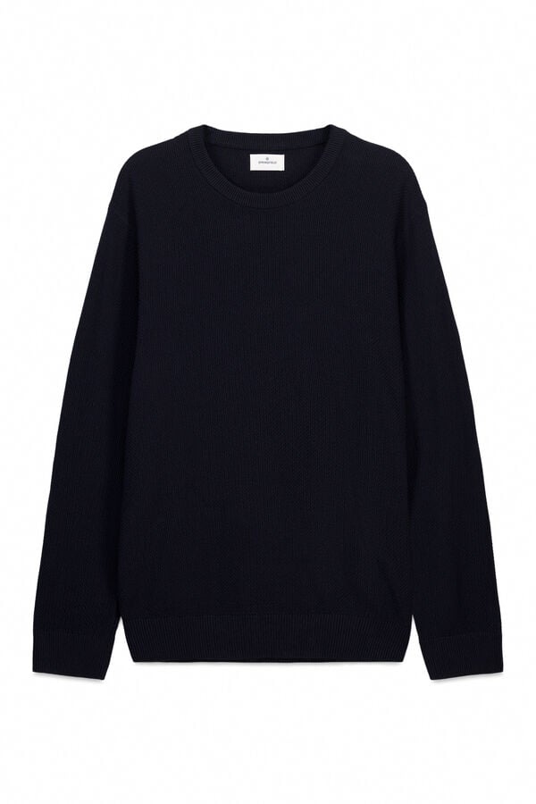 Springfield Strukturirani džemper Plava