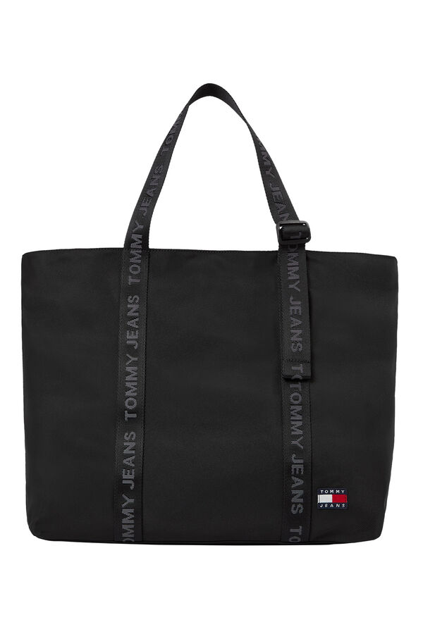 Springfield Women's Tommy Jeans tote bag with magnetic fastening black