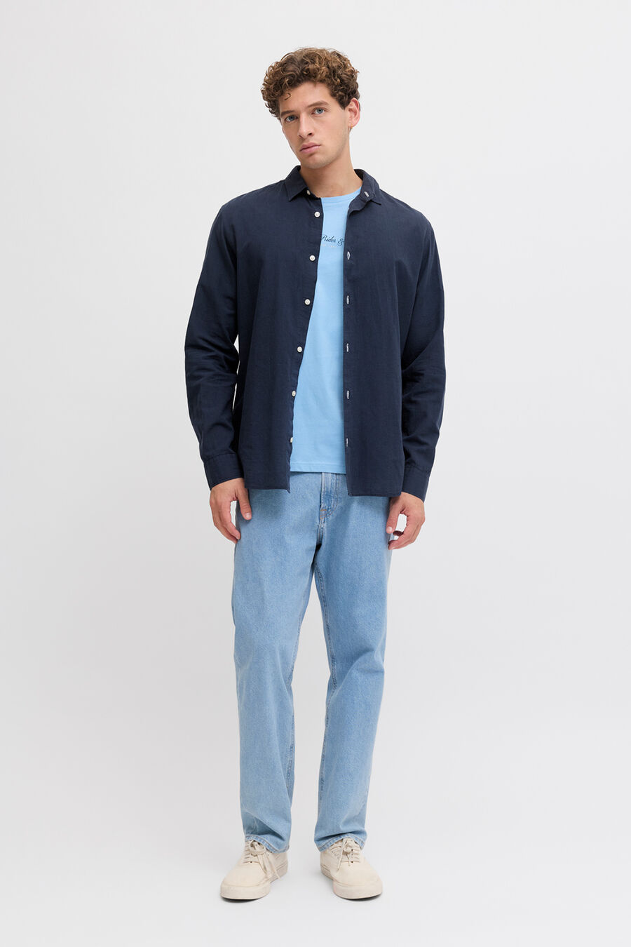 Camisa regular fit lino