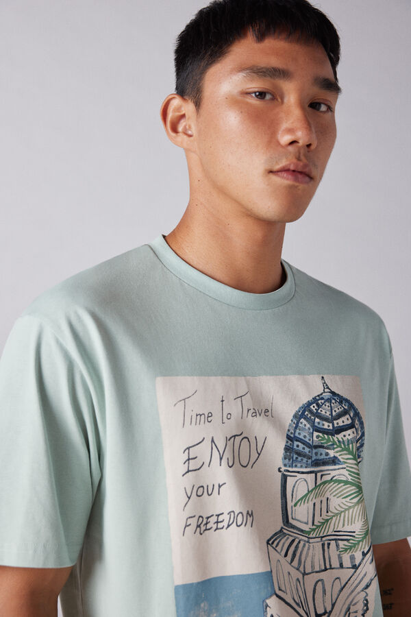 Springfield T-shirt aguarela best plan verde