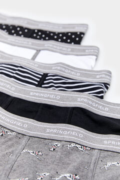 Springfield 5-pack white-to-black boxers black