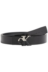 Springfield Leather belt with logo noir