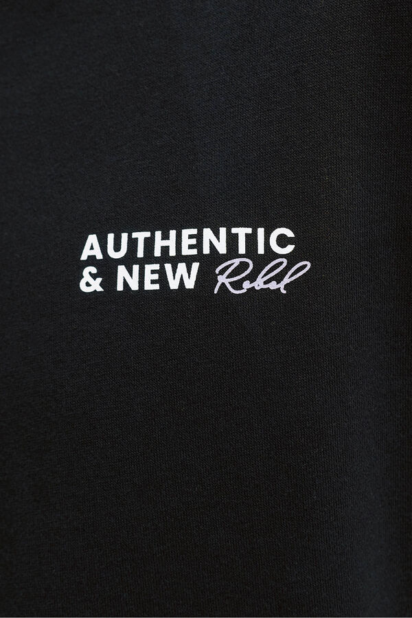 JJ REBEL Loose backprint sweatshirt black