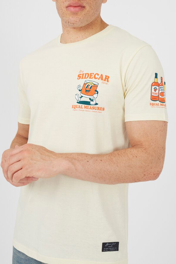Brave Soul Printed short sleeve T-shirt beige