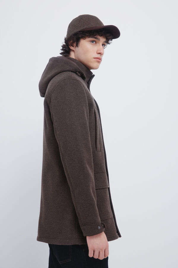 Springfield Long wool -effect parka nude
