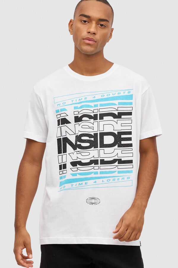 Springfield Inside print T-shirt bijela