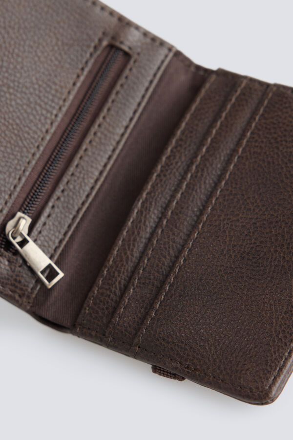 Springfield Brown faux leather wallet nude