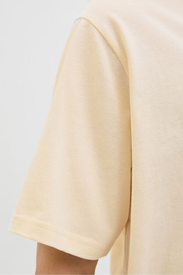 Jack & Jones Camiseta regular fit estampada marfil