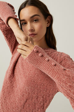 Springfield Pull chenille structuré rose
