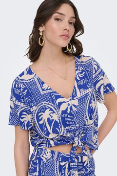 JDY Camisa manga corta nudo