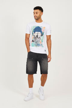 Brave Soul T-shirt caveira de manga curta