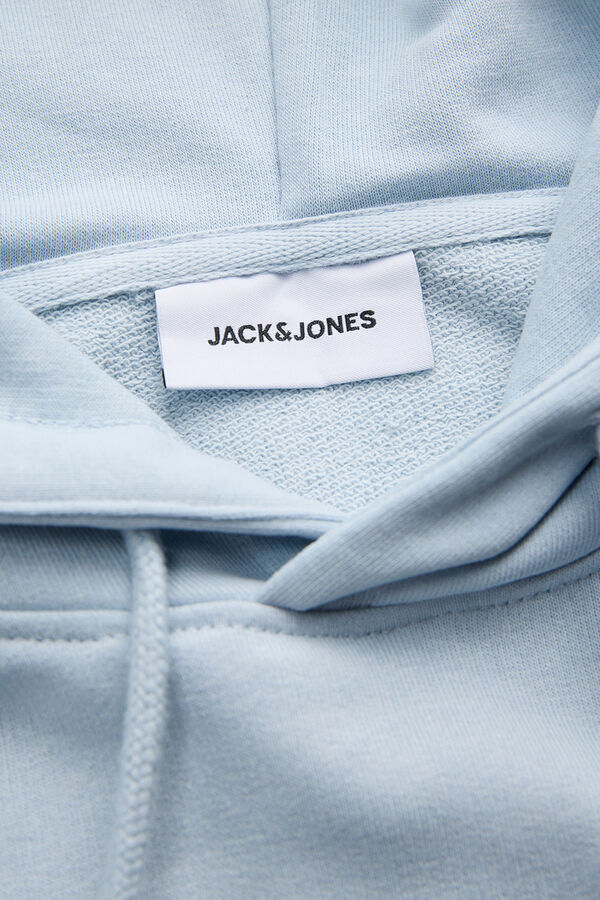 Jack & Jones Sudadera capucha algod&oacute;n suave azul