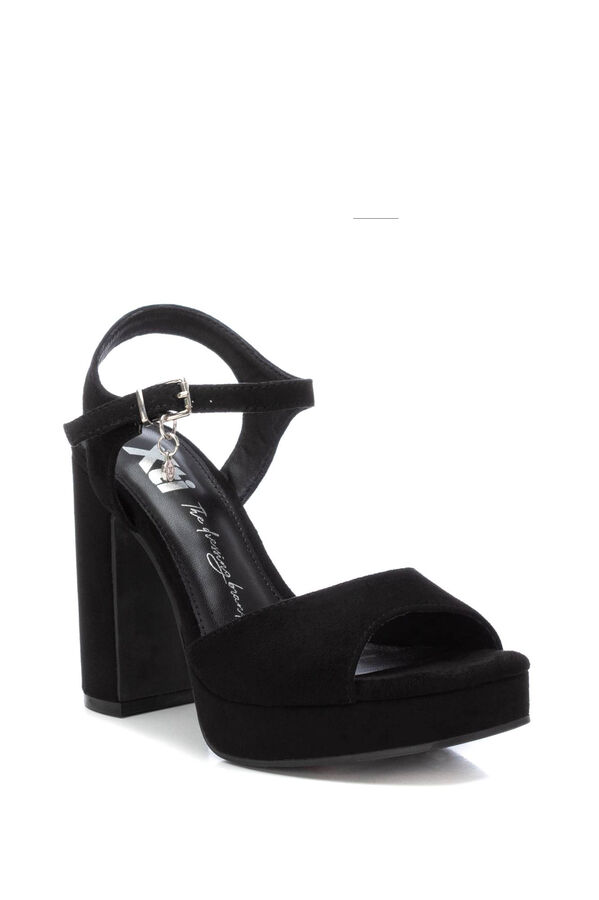 Springfield Women's black faux suede sandal  black
