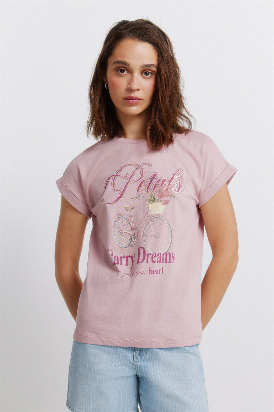 Camiseta manga corta sisa flores