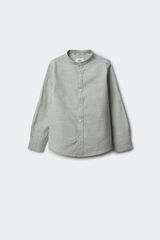 Springfield Teksturisana košulja sa kineskom kragnom za dečake Zelena