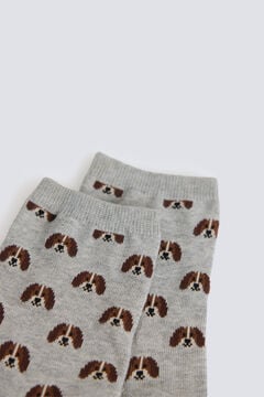 Springfield Meias compridas com estampado de c&atilde;ezinhos