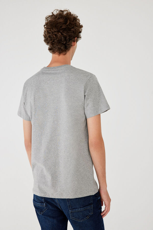Springfield Kurzärmeliges T-Shirt für Männer grau