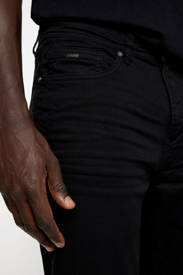 Springfield Pantalon 5 poches couleur skinny lavé noir