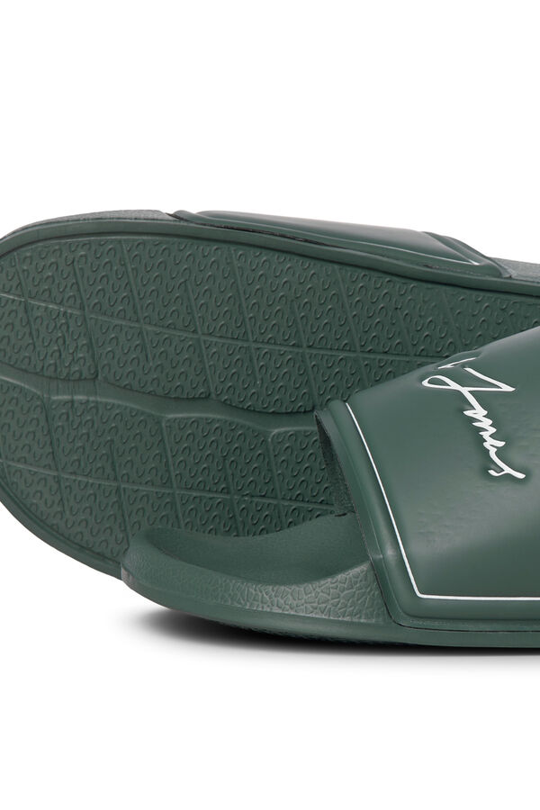 Jack & Jones Logo slide sandals green