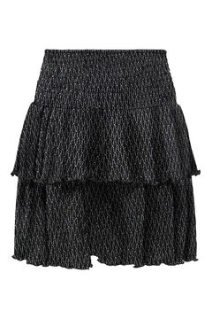 Only Girls Saia de camadas com purpurina