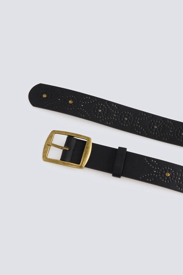 Springfield Ceinture noire &agrave; clous noir