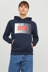 Springfield Sweatshirt com capuz padrão marinho