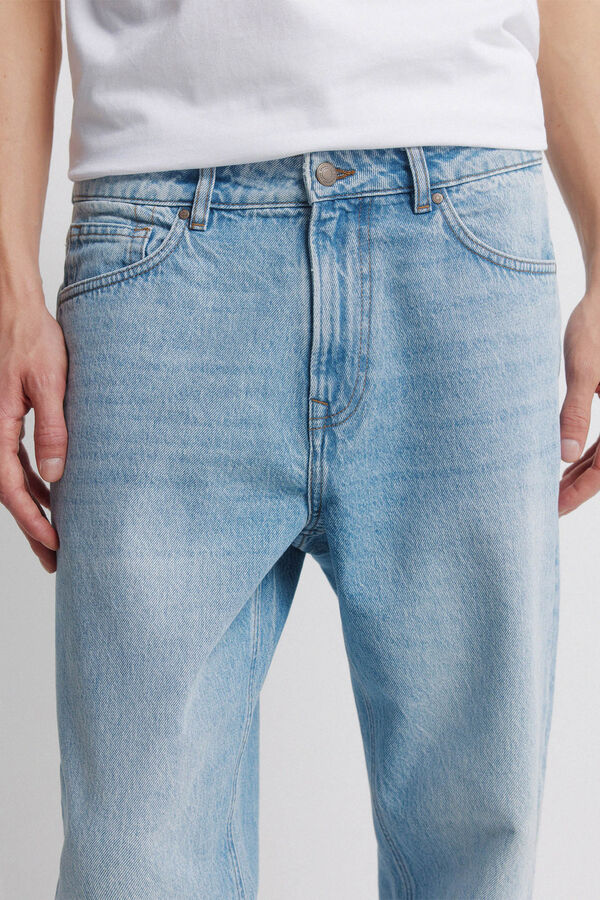 Springfield Light wash straight fit jeans blue