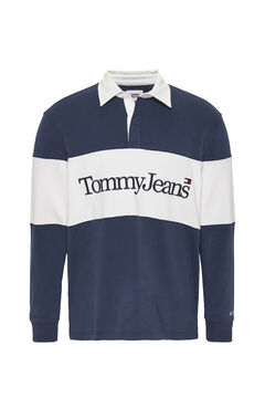 Springfield Tommy Jeans men's rugby polo shirt. navy
