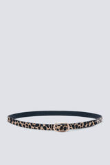 Springfield Animal print belt with oval buckle nude