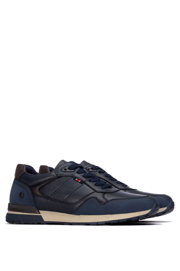 XTI Zapatilla casual cordones azul
