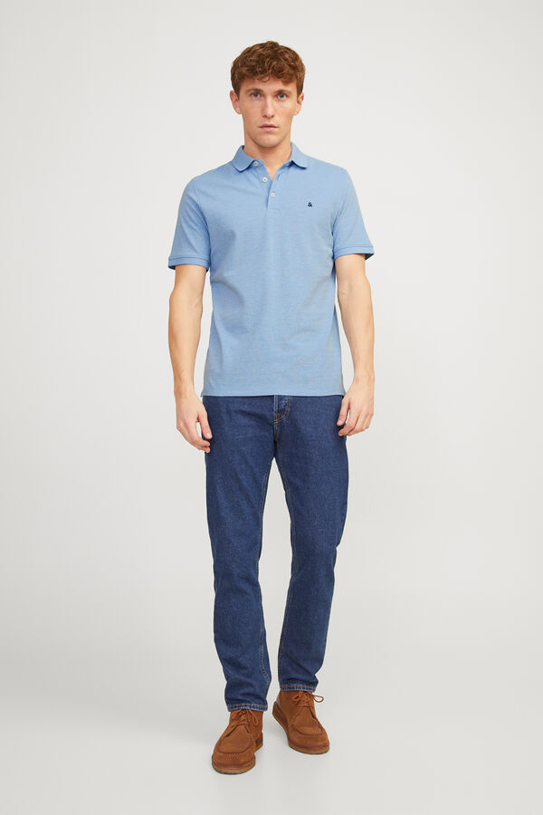 Jack & Jones Polo b&aacute;sico manga corta azul