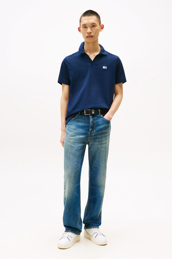 Tommy Jeans Men's short sleeve polo shirt blue