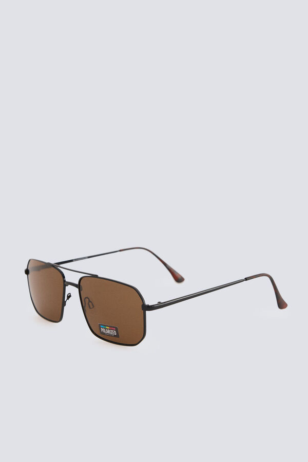 Springfield Lunettes de soleil style aviateur rectangulaires nude