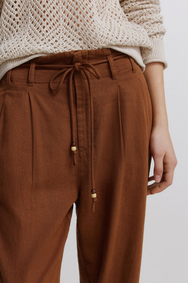 Springfield Linen trousers nude