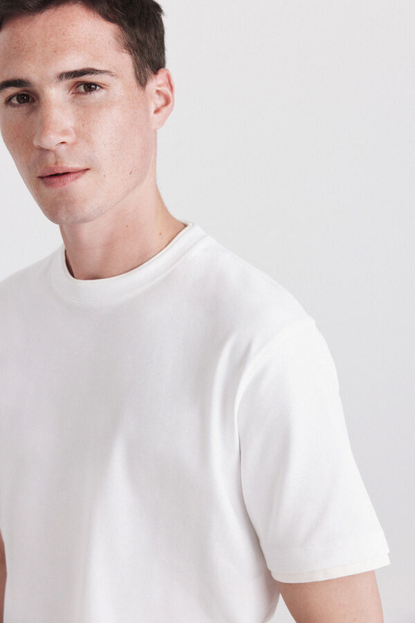 Springfield T-shirt dupla interlock branco