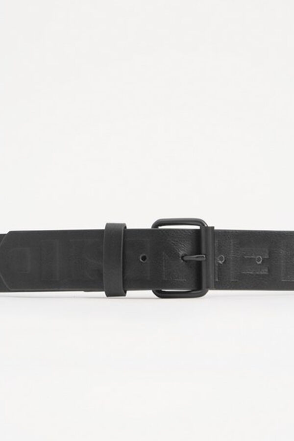 Springfield Embossed faux leather belt black