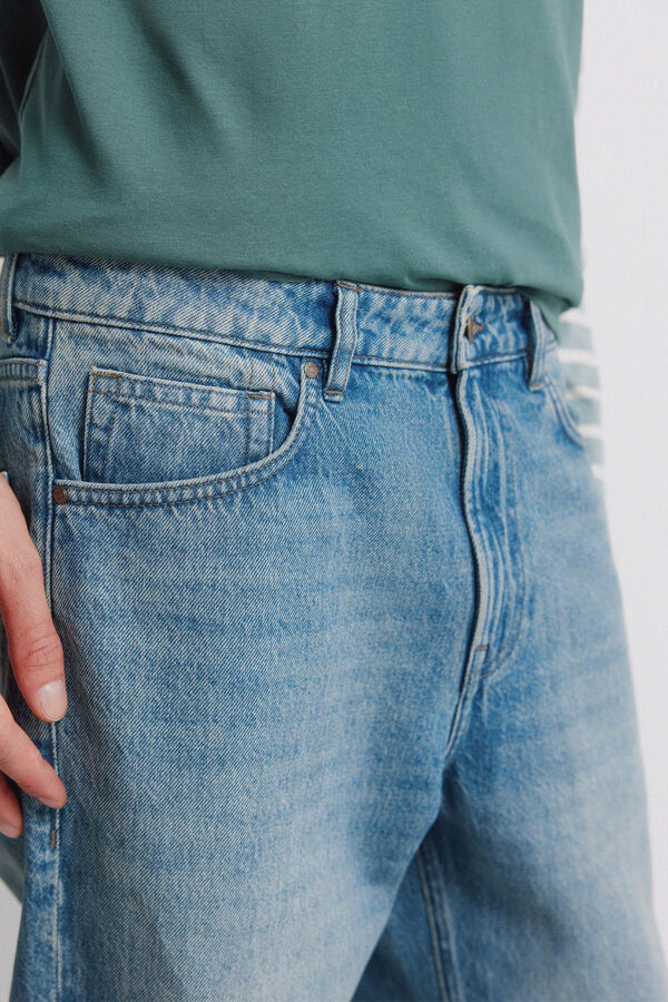 Springfield Overdyed straight fit jeans blue