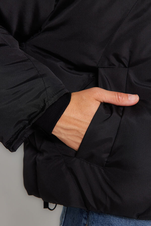 Trendyol Puffer coat with high neck black