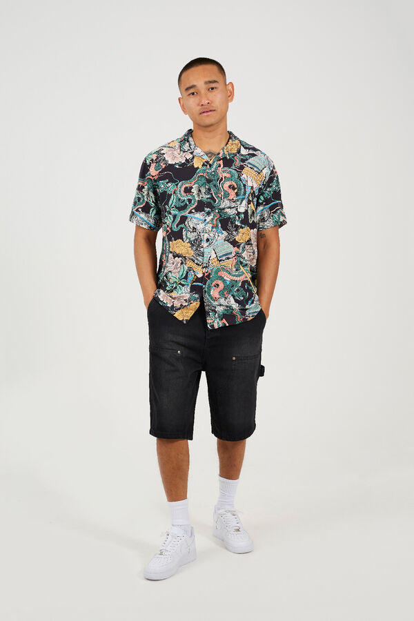 Brave Soul Camisa estampada de manga corta blanco