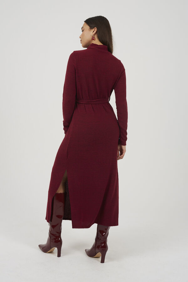 Brave Soul Long dress with belt printed