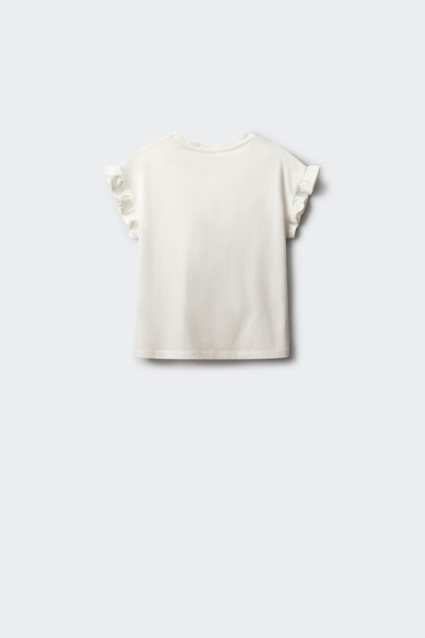 Springfield Kids Majica sa kratkim rukavima sa printom bicikla za devojčice Bež