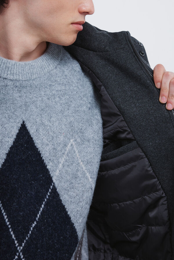 Springfield Long wool -effect parka grey