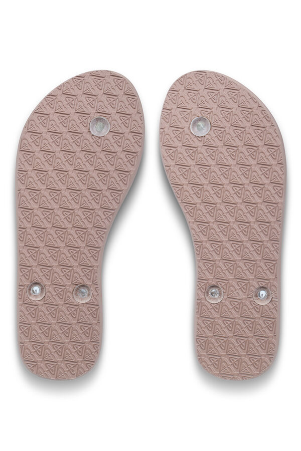 Roxy Metallic logo straps sandal white