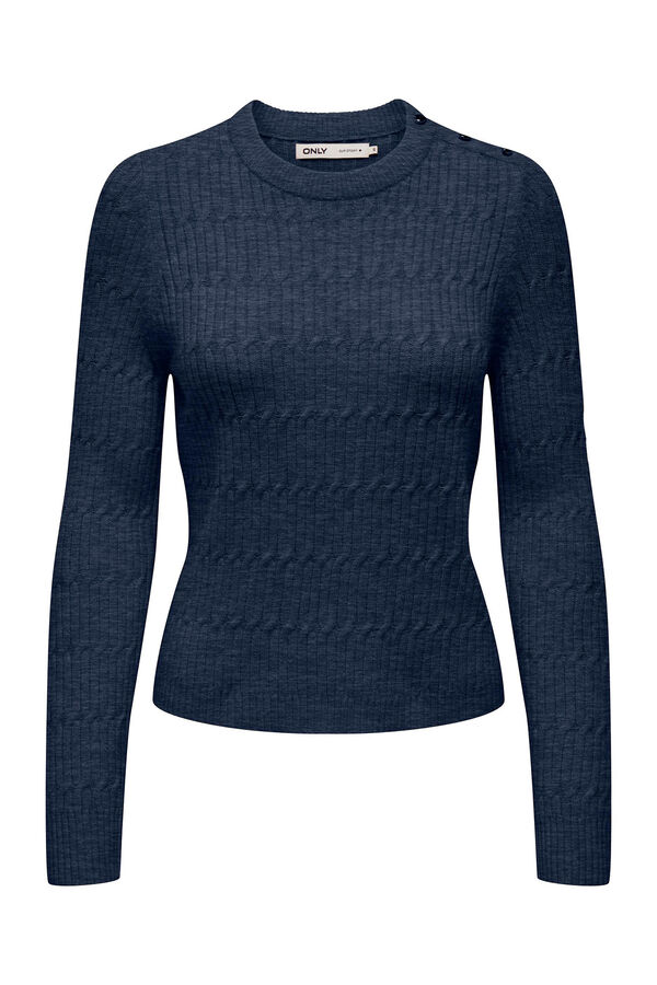 Springfield Textured jersey-knit jumper bluish