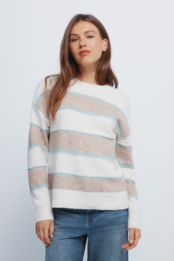 Springfield Multi-color embossed stripe jumper mink