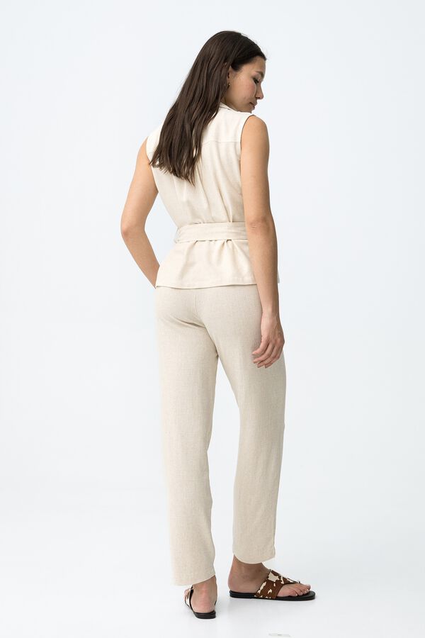 Tiffosi Pantal&oacute;n corte regular beige