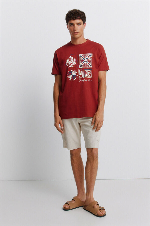 Springfield Ethnic Springfield logo T-shirt red
